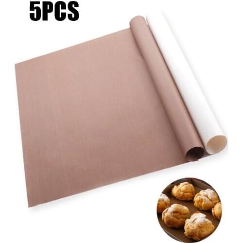 5PCS Thick Oil-free Thick Oven Baking Mat 60x40cm Non-stick Oily Cloth Oil-proof Linen High Temperature Oil Paper