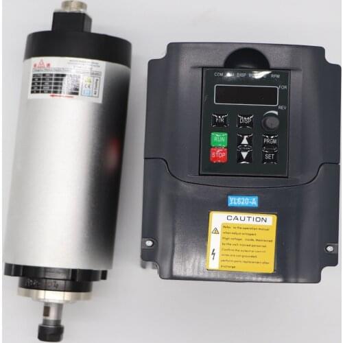 80mm 1.5KW air-cooled spindle motor ER11 24000 rpm 1.5KW frequency inverter