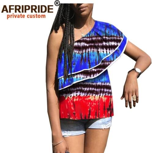 African Clothes for Women Crop Top Women Blouse Dashiki Shirts Ankara Attire Print Outwear Sexy Party Wear Casual A1822007