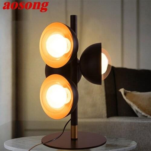 AOSONG Modern LED Table Lamp For Bedroom Reading Design Desk Light Home LED Eye Protection For Bedroom Office Study