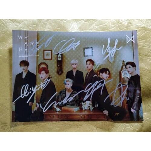 Hand signed Monsta X autographed photo group picture autographs 5*7 072020