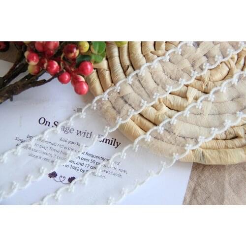 Free shipping 4cm width 10yards/lot embroid sewing ribbon guipure lace trim Garment Accessories