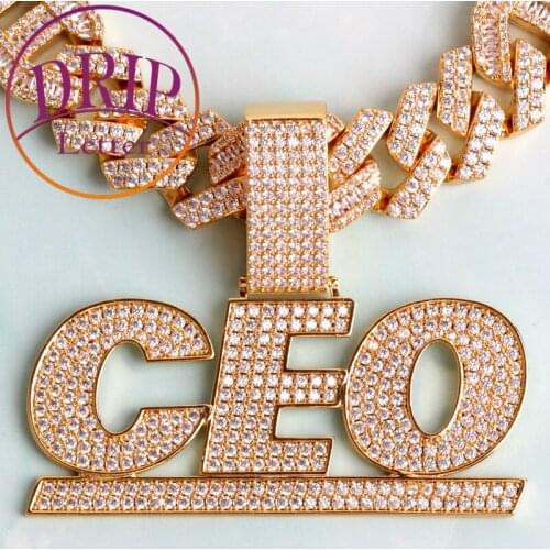 Custom Name Pendants& Necklaces Real Gold Plated Men’s Jewelry