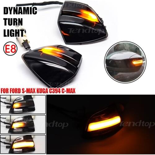 Dynamic LED Turn Signals Light Rear Mirror Sequential Blinker Indicator Lamp For Ford S-Max 07-14 Kuga C394 08-12 C-Max 11-19