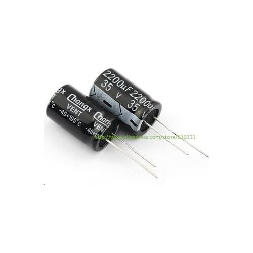 Free Shipping 100PCS 2200UF 35V electrolytic capacitor 35V2200UF 16*25MM