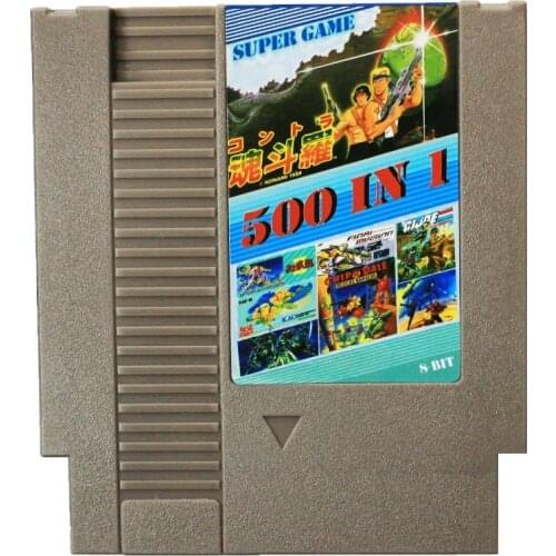 Hot Sale!500 In 1 collection 72 Pins 8 Bit Game Card Drop Shipping