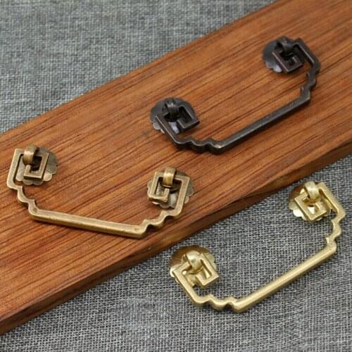 U-pin Fixed Bronze Door Handles Noble Antique Drawer Pulls Vintage Kitchen Cabinet Handles And Knobs Retro Furniture Handles