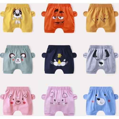 Fashion Baby Shorts Baby Cotton Trouusers Summer Cartoon Clothing Newborn Pants Casual Big Pp Pants Baby Capris Summer Wear