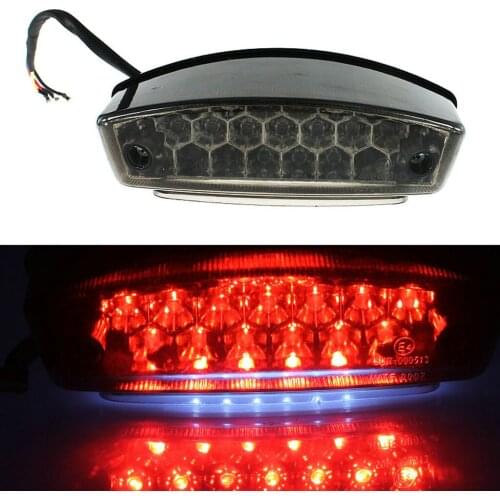 Motorcycle ATV Motorbike Red LED Brake Stop Running Tail Light Universal 12V
