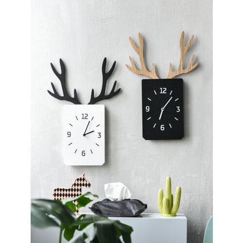 Wall Antler Wall Clock Home Decoration Wall Decoration Bedroom Room Decoration