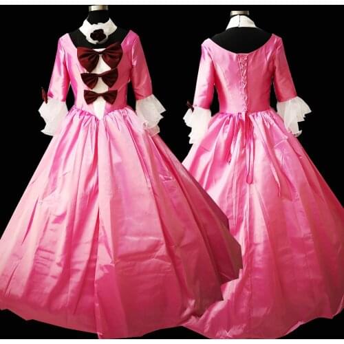 2020 New pink Vintage costumes 18th Duchess Retro medieval Renaissance Reenactment Theatre Civil war Victorian dress D-608