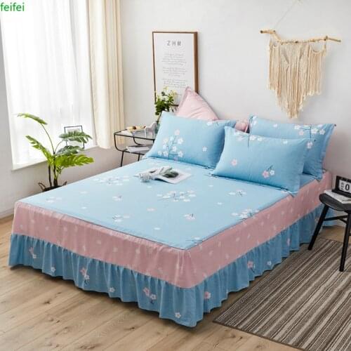 Pure Cotton Bed Skirt One-Piece Cotton Bedspread Simmons Mattress Protection Mattress Cover bed skirt