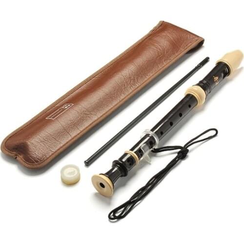 QiMei QM8A-24B 8 Holes Soprano Recorder Baroque Clarinet With Leather Bag