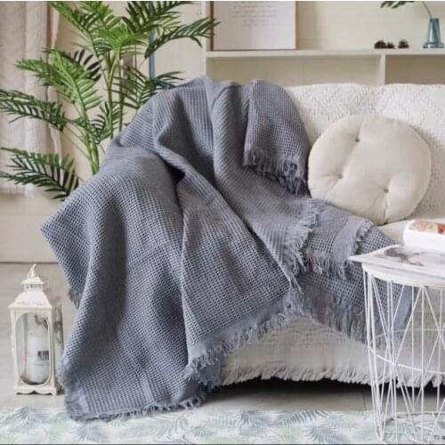 Grey Yellow Blankets Beds Cover Soft Throw Blanket Bedspread Bedding Knitted Blanket Air Conditioning Comfy Sleeping Home Decor