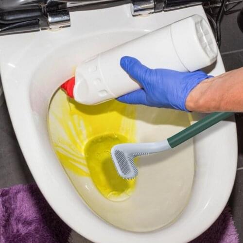 Toilet Cleaning Brush Silicone Automatic Innovative Brush Tool Creative Golf Brush Head With No Dead-corner Toilet Brush