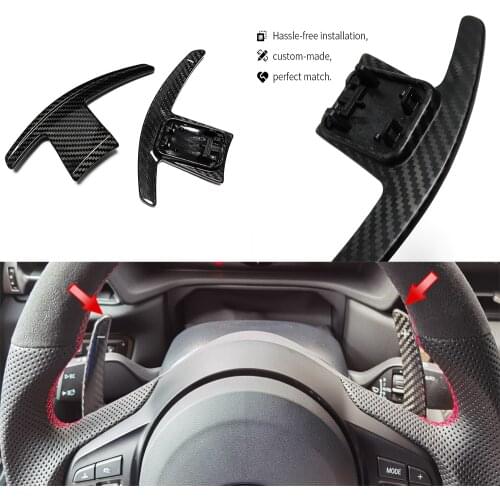 Replace Real Carbon Fiber Paddle Shifter For Toyota Supra A90 MK5 2019 2020 Steering Wheel Extension Car Accessories