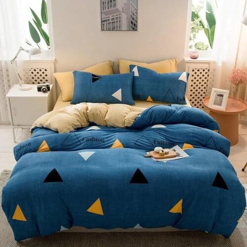 Modern Style Home Textile Duvet Cover Pillowcase Bed Sheet Simple Boy Girls Bedding Sets 3/4Pcs Single Double Bedlinen