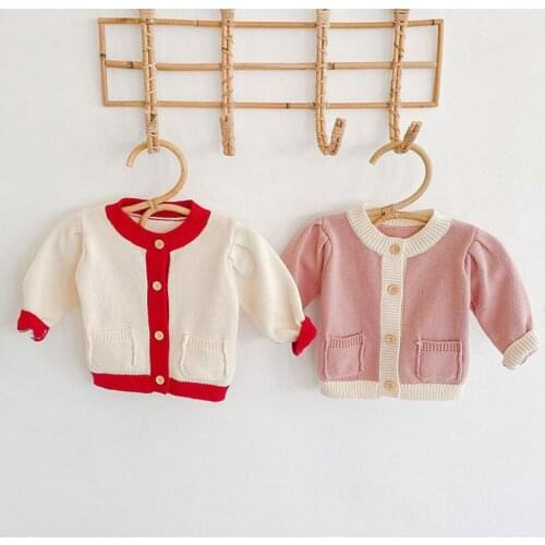 Baby Sweater Newborn Girls Knitted Cardigans Coat Autumn Toddler Boys Knitwear Jackets Winter Children Knit Tops 6M-24M