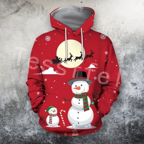 Tessffel Merry Christmas Santa Claus 3D Printed Hoodies Sweatshirts Zip Hooded For Men And Women Casual Streetwear Style-C33