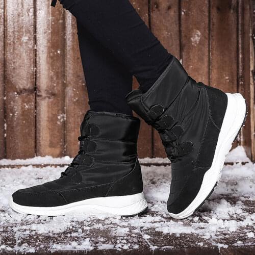 Winter New Plus High-Top Sneakers Female Shoes Walking Running Versatile Waterproof Snow Non-Slip Boots Women Tide Cotton Shoes