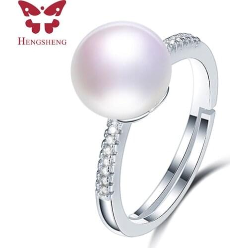 Authentic Real 925 Sterling Silver Rings Crystal CZ Faith Cross Finger Ring for Women Wedding Engagement Natural Pearl Jewelry