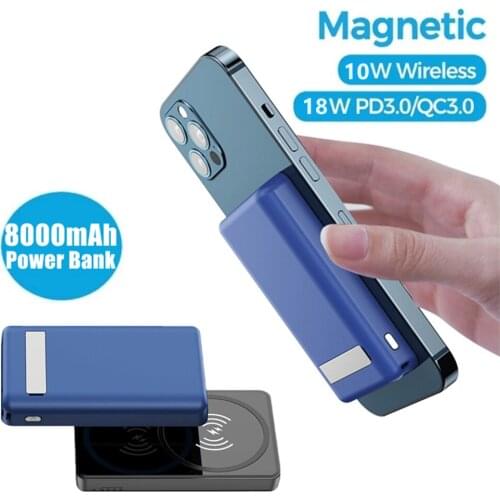 10W Wireless Magnetic Charger Power Bank 18W Fast Charging MagSafe Mini Powerbank for iPhone 12 Pro Max Extrenal Battery Charger