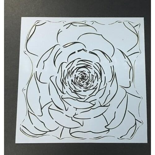 13*13 Peony Layering Stencils for Diy scrapbook/photo album Decorative Embossing coloring,painting stencil,home decor