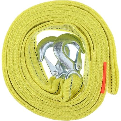 5 Tons Car Tow Cable Towing Strap Rope with Hooks Heavy Duty 16 Ft Emergency Towing Rope Easy To Use