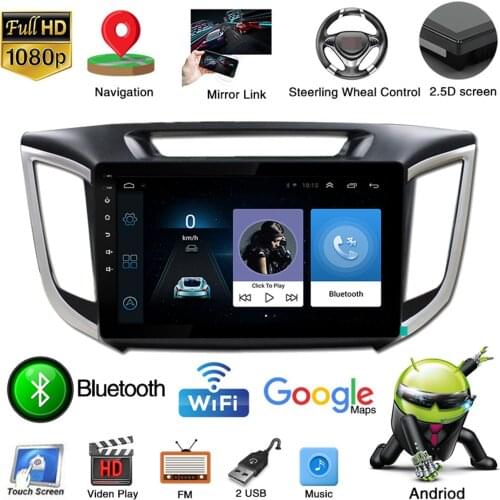 Android 10.1 Car DVD Player Radio GPS Navigation Wifi for Hyundai Creta Ix25 2015-2019 Car Audio Multimedia Video Player 2 Din