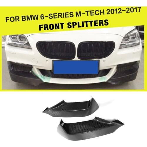 Carbon Fiber / FRP Car Front Bumper Lip Splitters Flaps Cupwings for BMW 6 Series F06 F12 F13 M tech M sport 2012 - 2016 Spoiler