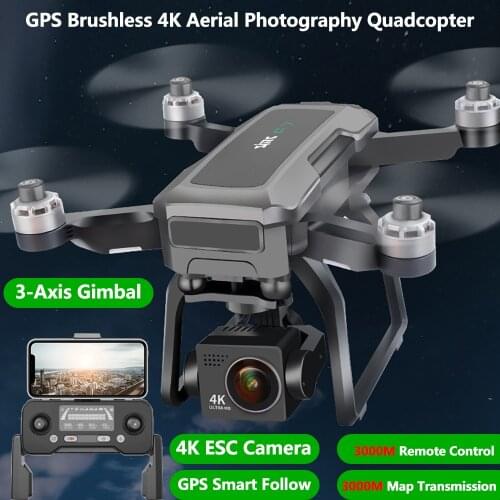 3000M Image Transmission GPS Smart Follow Brushless RC Drone 4K ESC Camera 3-Axis Gimbal APP Control Custom Flight RC Quadcopter