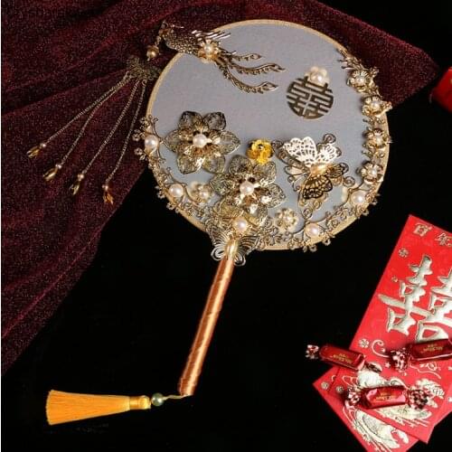 Exquisite Chinese Birds Palace Hand Fans Wedding Favors Creative Hanfu Photograph Dance Party Hand Held Fan Home Decor