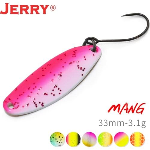 Jerry Mang Freshwater Mteal Spoon Fishing Lure 3.1g Artificial Wobblers Swimbait For Trout Bass Pesca Tackle