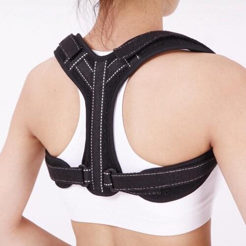 Unisex Posture Corrector Adjustable Upper Back Brace Support Straightener Belt