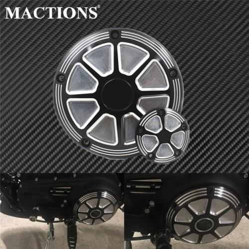 Motorcycle Derby Timing Timer Cover 5 holes Engine Cover For Harley Touring FLHR Road King Dyna Super Glide Street Bob Softail