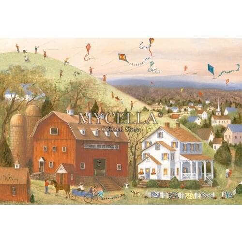 Small town 5d Diy Diamond Painting Christmas Art Cross Stitch Diamond Embroidery Farm Summer Full Mosaic Home Decor Gifts