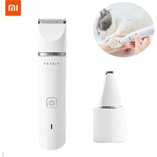 Xiaomi Petkit Pet Hair Clipper 2 In 1 Double Cutter Head Professional Hair Trimmer Dog Cat Waterproof Pet Clipper Eye Hair Clean