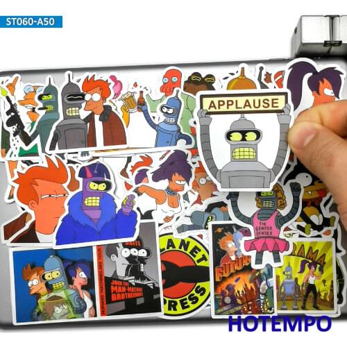 50pcs Future Courier Funny Style Anime Stickers Toys for Mobile Phone Laptop Luggage Skateboard Pad Case Cartoon Decal Stickers