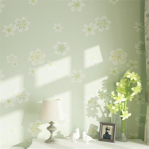 Papel de parede beibehang pastoral marriage room non-woven wallpaper childrens room bedroom cozy living room TV backdrop