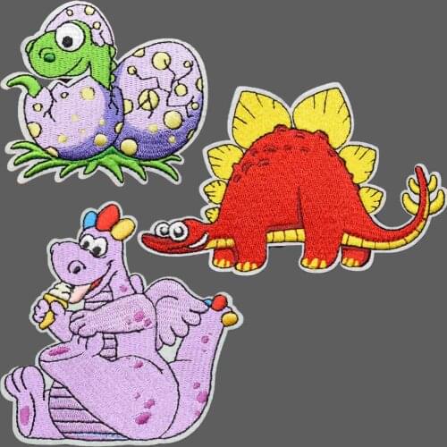 Very Beautiful Full Embroidery Cartoon Dinosaur Egg Embroidery Clothes Patch For Clothing Girl Boy Children Iron On Patch