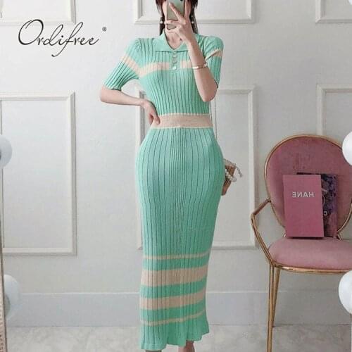 Модные трикотажные платья Ordifree China At AliExpress