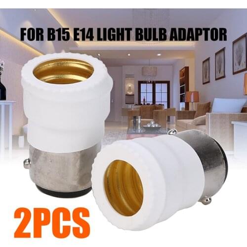2PCs B15 E14 Light Bulb Adaptors Bayonet B15 To Small Screw E14 Light Bulb Converter Adaptor Holder Lighting Accessories