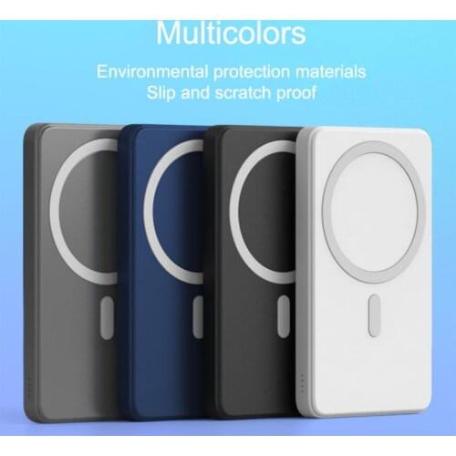 For Apple Magsafe Charger Portable Wireless Powerbank Thin Slim External Auxiliary Battery For Iphone12 Magnetic Mini Power Bank