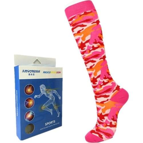 Printing Professional Medical Compression Socks Personality Leg Support High Elastic Strong Pressure Socks With Gift Box