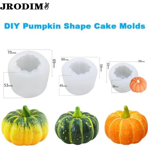 DIY Silicone Candles Mold 3D Pumpkin Candles Mould Hand-made Resin Aromatherapy Plaster Molds Candle Soap Moulds Cake Molds Tool