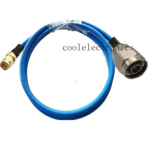 Blue SMA Male Plug to N Male Connector RF coax Simi Rigid RG401 RG-401 50-5 Test cable 50ohm 50cm 1/2/3/5m
