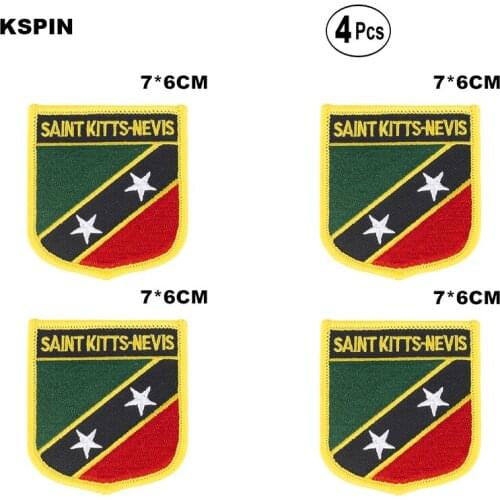 Saint Kitts Shiled Shape flag patches national flag patches for Cothing DIY Decoration
