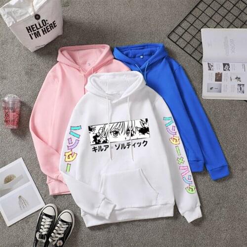 Japanese Anime Cartoon Hunter X Hunter Long Sleeves Hoodies Sweatshirts Pullover Men/women Streetwear Fashion Regular Tops