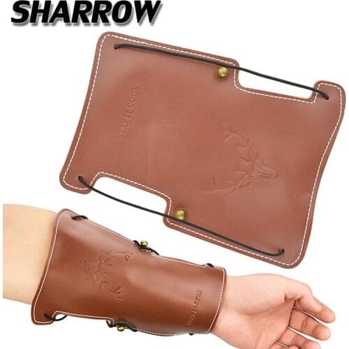 Leather Arm Guard Archery Left And Right Hand Protection Safe Holder Target Hunting Shooting Recurve Compound Bow Accessroies