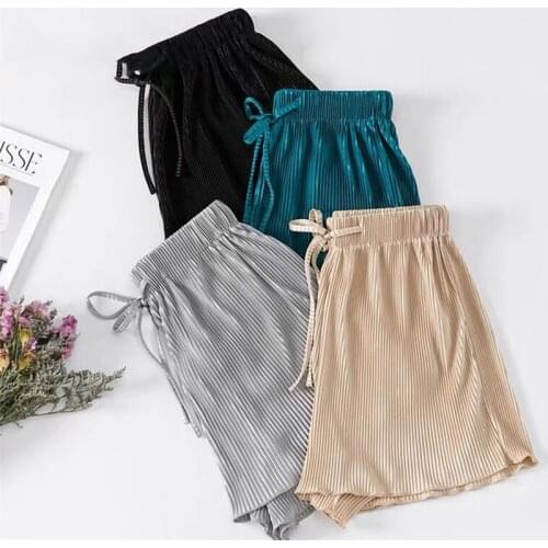 2021New Summer Womens Shorts High Waist Drawstring Casual Loose Hot Shorts Plus Size Fashion Woman Streetwear Short Pants M-7XL
